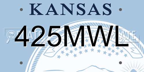 425MWL Kansas License Plate