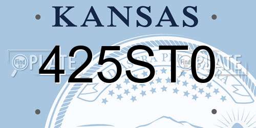 425ST0 Kansas License Plate