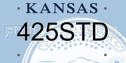 425STD Kansas License Plate