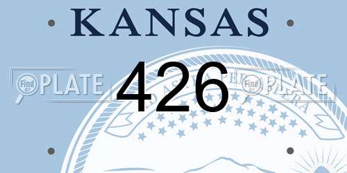 426 Kansas License Plate