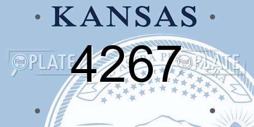 4267 Kansas License Plate