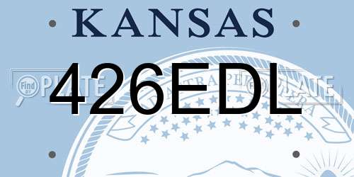 426EDL Kansas License Plate