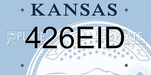 426EID Kansas License Plate