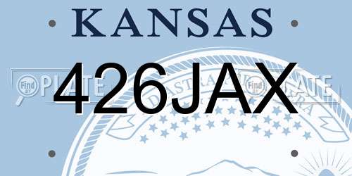 426JAX Kansas License Plate
