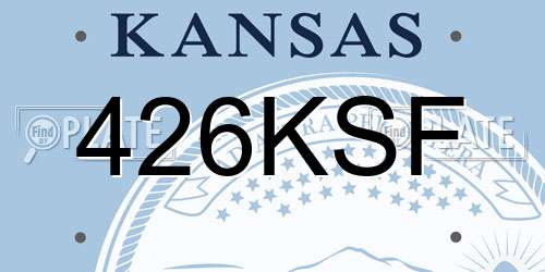 426KSF Kansas License Plate