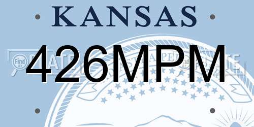 426MPM Kansas License Plate