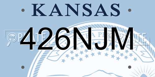 426NJM Kansas License Plate