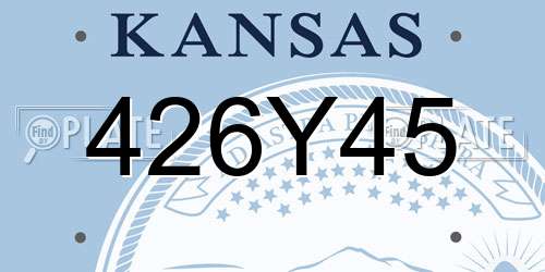 426Y45 Kansas License Plate