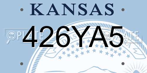 426YA5 Kansas License Plate