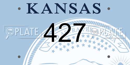 427 Kansas License Plate