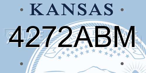 4272ABM Kansas License Plate