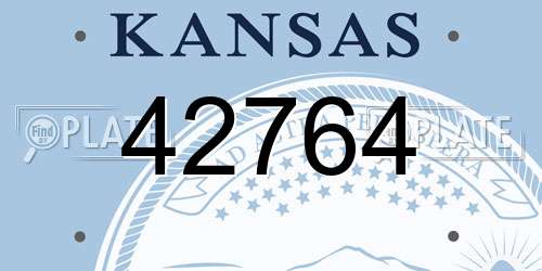 42764 Kansas License Plate