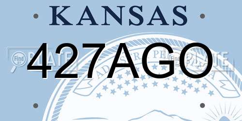 427AGO Kansas License Plate