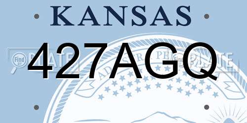 427AGQ Kansas License Plate