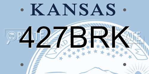 427BRK Kansas License Plate