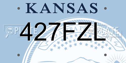 427FZL Kansas License Plate