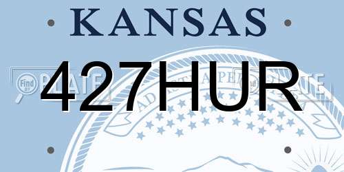 427HUR Kansas License Plate
