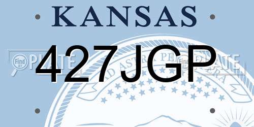427JGP Kansas License Plate