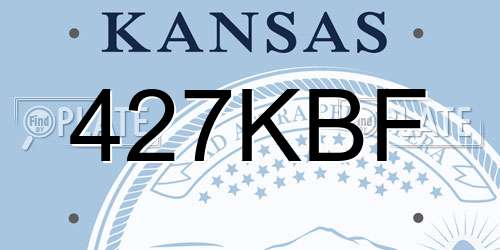 427KBF Kansas License Plate
