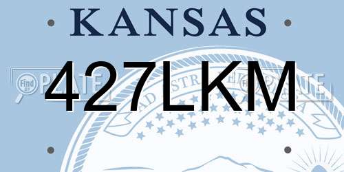 427LKM Kansas License Plate