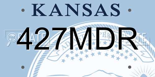 427MDR Kansas License Plate