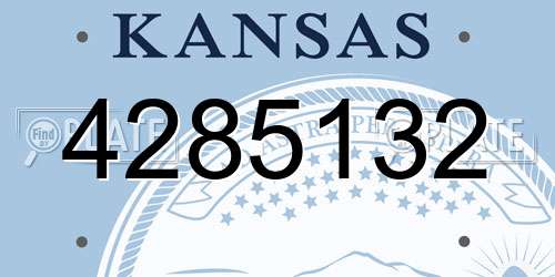 4285132 Kansas License Plate