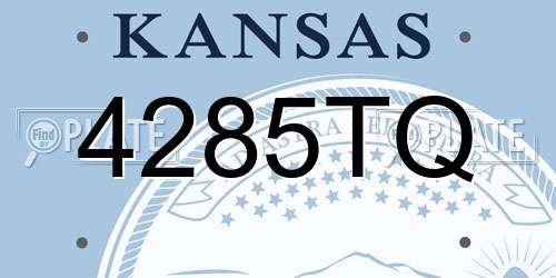 4285TQ Kansas License Plate