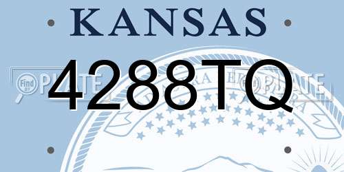 4288TQ Kansas License Plate