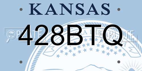 428BTQ Kansas License Plate