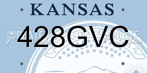 428GVC Kansas License Plate