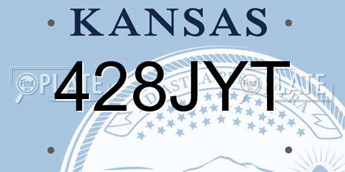 428JYT Kansas License Plate