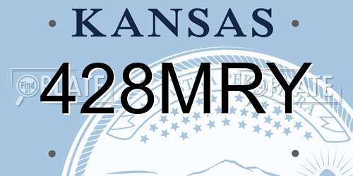 428MRY Kansas License Plate