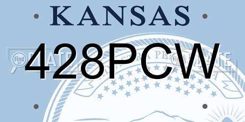428PCW Kansas License Plate
