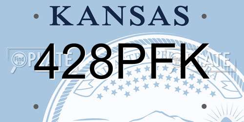 428PFK Kansas License Plate