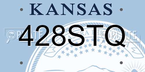 428STQ Kansas License Plate