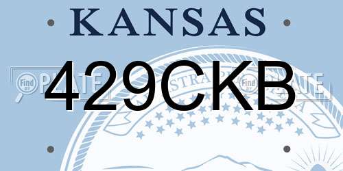 429CKB Kansas License Plate