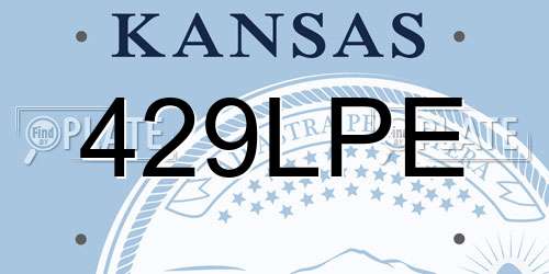 429LPE Kansas License Plate