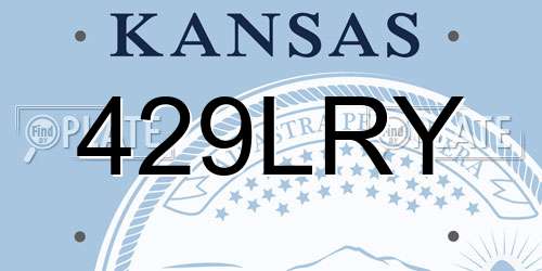 429LRY Kansas License Plate