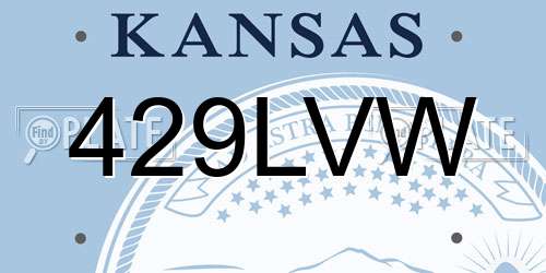 429LVW Kansas License Plate