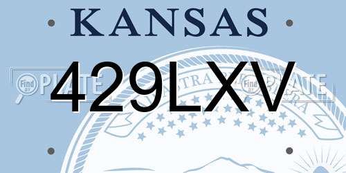 429LXV Kansas License Plate