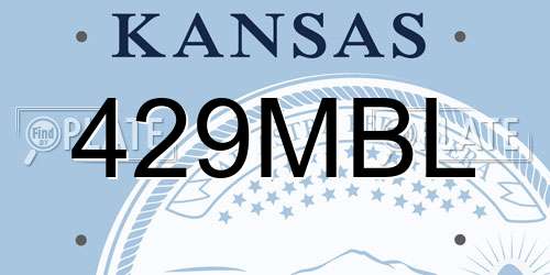 429MBL Kansas License Plate
