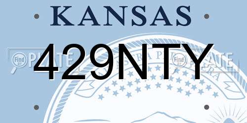 429NTY Kansas License Plate
