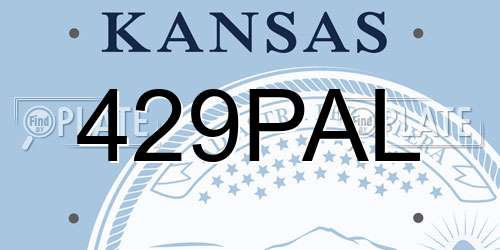 429PAL Kansas License Plate