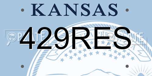 429RES Kansas License Plate