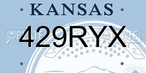 429RYX Kansas License Plate