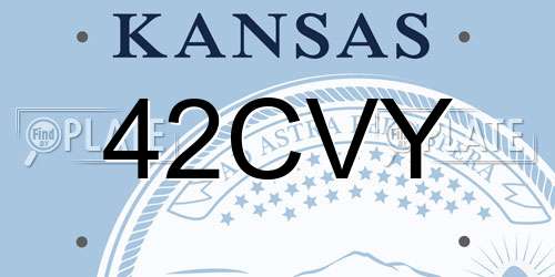 42CVY Kansas License Plate