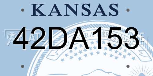 42DA153 Kansas License Plate