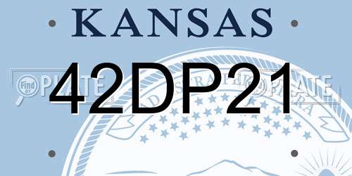 42DP21 Kansas License Plate