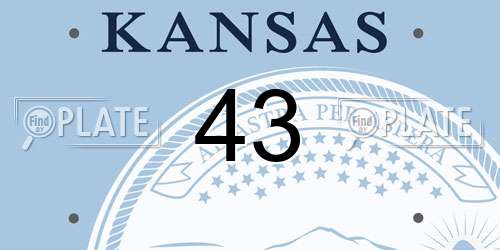 43 Kansas License Plate