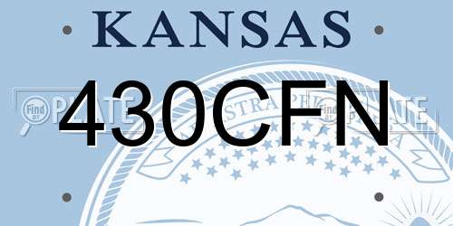 430CFN Kansas License Plate